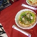 26/03 - Pizzeria Tot� e i sapori - Acerra (NA) - Seconda tappa di Pizzarelle a Go Go - Seconda Pizzarella: Elogio alla Primavera con crema di piselli, carciofi cotti a bassa temperatura, stracciata di bufala aromatizzata al limone, lardo benevento, punte di asparagi, cime di broccoli baresi e friarielli, ravanelli, germogli del nostro orto e polvere di olive di Gaeta, preparata dagli allievi delle Scuole della Citt� del Gusto - -