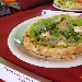 26/03 - Pizzeria Tot� e i sapori - Acerra (NA) - Seconda tappa di Pizzarelle a Go Go - Seconda Pizzarella: Elogio alla Primavera con crema di piselli, carciofi cotti a bassa temperatura, stracciata di bufala aromatizzata al limone, lardo benevento, punte di asparagi, cime di broccoli baresi e friarielli, ravanelli, germogli del nostro orto e polvere di olive di Gaeta, preparata dagli allievi delle Scuole della Citt� del Gusto - -