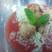 -Consomme alla pizza margherita - Brodetto di pomodoro neve di mozzarella ,cornicione croccante e olio al basilico -