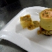 Turbante di branzino alle erbette di salina in crosta di pasta bris� su insalata tiepida di farro e piccole verdure con patate al sale di Cervia - -