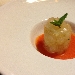 -tartare di Tracina - -Tartare di Tracina, zuppetta di Pomodoro Datterino e Maggiorana