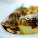 Baccal� con funghi porcini di Sicilia e aglio di Nubia al timo limonato - -
