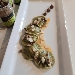 medaglioni di spinaci ripieni di ricotta e spinaci lessi casarecci  su salsa di cereali, pat� di olive e mandorle - -