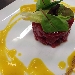 -Tartare di Tonno rosso Belfeg� con crema di zucca e polvere di liquirizia - -