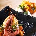 Tagliolino di pasta fresca con gambero rosso di pescata e pomodoro coreboi - -