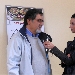 26/04/2014 - Luigi Farina intervistato da Valeria di Giorgio di Metropolis durante l'incontro con la stampa per la presentazione della Seconda Edizione delle Olimpiadi del Gusto - fotografia scattata da Angela Viola