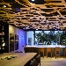 Sala del Gusto - Battipaglia (SA) - L'intera sala � stata illuminata con faretti a binario LED, il non plus ultra in termini di qualit�, efficienza, durata di vita, dispersione di calore.  Anche sotto l'aspetto del controllo termo-igrometrico, infatti, � garantito il dovuto riguardo al principio della sostenibilit� e all'economia delle fonti energetiche.
