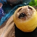 Il meglio dei due mondi (pesce spada con olive, zafferano e limoni confit, racchiusi in uno scrigno di limone) - -