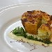 Tortino di baccal� e patate foderato in pasta strudel con salsa mornay e aromi metiterranei - -