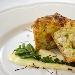Tortino di baccal� e patate foderato in pasta strudel con salsa mornay e aromi metiterranei - -