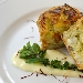 Tortino di baccal� e patate foderato in pasta strudel con salsa mornay e aromi metiterranei - -