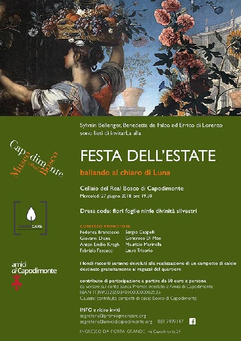 -locandina premio Green care - immagine in primo piano dell'Articolo: “Festa dell’estate”, un’iniziativa di fundraising per dotare il Bosco di Capodimonte
di un campetto di calcio: appuntamento mercoledì 27 (ore 19.30) all’antico Cellaio
immagine in primo piano