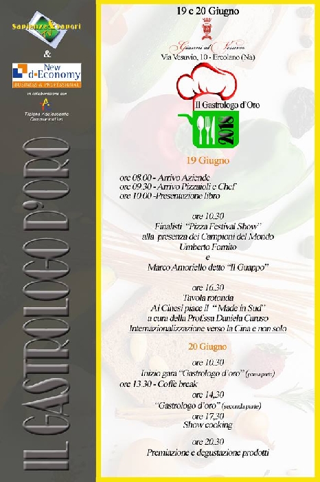 immagine in primo piano della News: Promozione e valorizzazione delle produzioni e delle competenze agroalimentari del Mezzogiorno
appuntamento con le immagine in primo piano