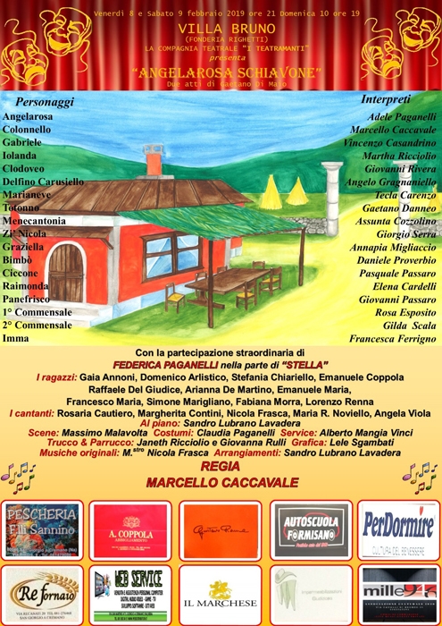 Angelarosa Schiavone di Gaetano di Maio - immagine in primo piano dell'Articolo: Dall'8 al 10 Febbraio - Fonderia Righetti (Villa Bruno) - San Giorgio a Cr (NA) - Angelarosa Schiavone due atti di Gaetano Di Maio - Compagnia I Teatramanti immagine in primo piano