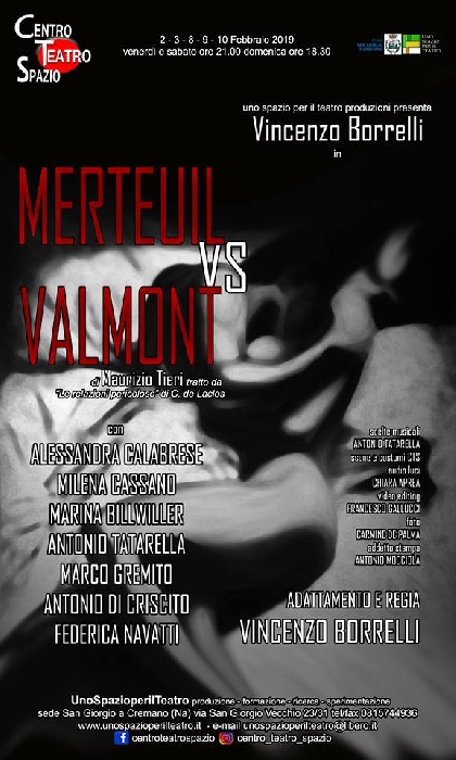 Merteuil Vs. Valmont - immagine in primo piano dell'Articolo: 2, 3, 8, 9 e 10 Febbraio - Centro Teatro Spazio - San Giorgio a Cremano (NA) - Merteuil Vs. Valmont immagine in primo piano