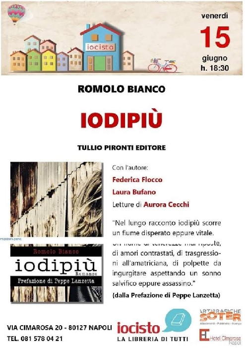 Romanzo di Romolo Bianco - immagine in primo piano dell'Articolo: Sisifo felice all'Istituto Italiano Studi Filosofici di Napoli il 18 giugno immagine in primo piano