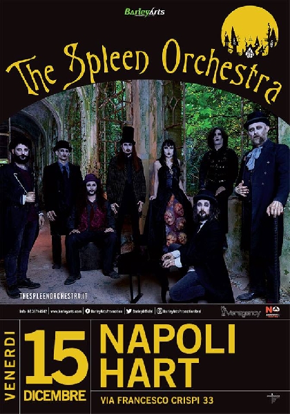 The Spleen Orchestra il 15/12 all'Hart di Napoli - immagine in primo piano dell'Articolo: The Spleen Orchestra per la prima volta a Napoli, il 15 dicembre all'Hart (via Crispi) l'omaggio al genio di Tim Burton immagine in primo piano