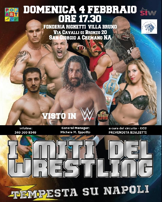 i miti del wrestling a Napoli - immagine in primo piano dell'Articolo: Il 4 febbraio i miti del wrestling tornano a Napoli immagine in primo piano