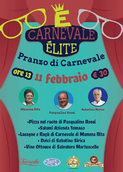 - - immagine in primo piano dell'Articolo: L'11 febbraio alla pizzeria Élite Rossi di Alvignano immagine in primo piano